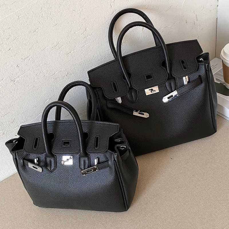 

h bag Fashion leather briki bags H ermese This year's popular large capacity women 2022 new fashion versatile shoulder summer messenger, White small 1853