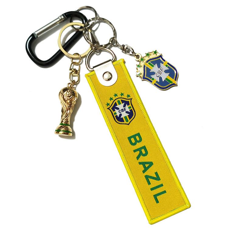 

Collectable World Cup 2022 Qatar Keychains Trophy Metal Key Chain Small Pendant