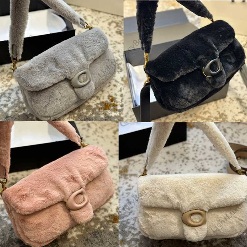 

3A Designer Fluffy CrossBody Bag Fashion Cross Body Evening Bags Womens Handbag Real Leather Luxury Underarm Bag 221103, 26cm