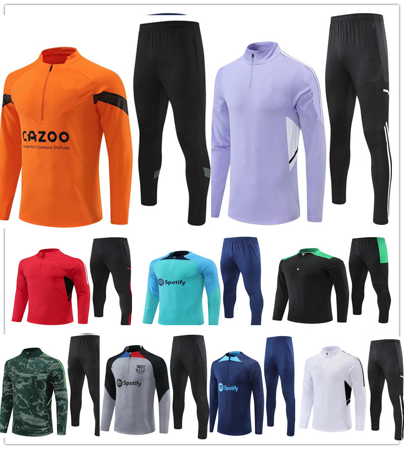 

2022 soccer tracksuit jogging Madrides2022 23 Men and kids Football Training suit Soccer club Sports Bodysuit Leggings European size