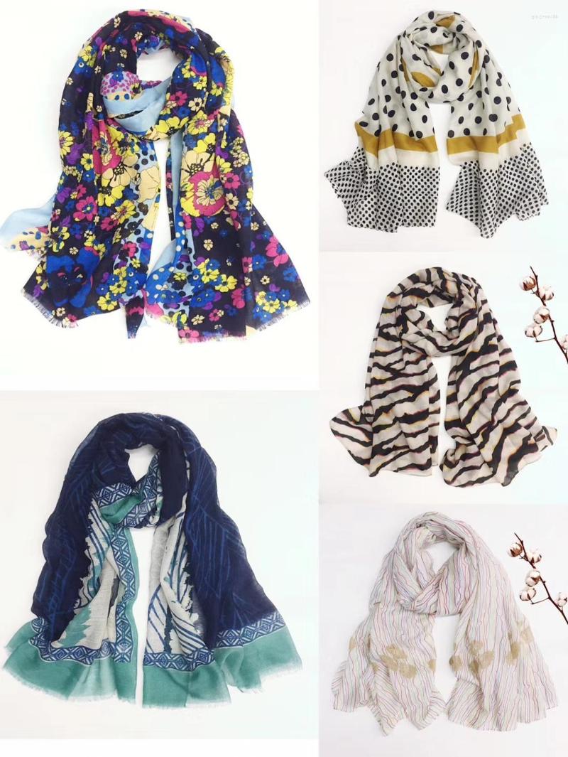 

Scarves 2022 Est Cotton Stripe Leopard Print And Shawl Long Beautiful Soft Spot Wrap Hijab Muffler 5 Design