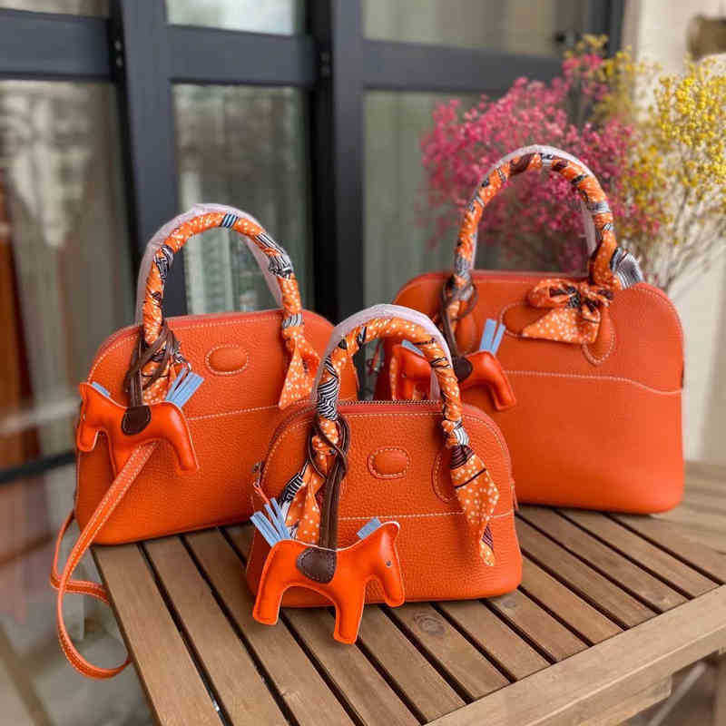 

H classic Polaroid bag large capacity original Togo Leather Messenger Bag bowling shell leisure women's shoulder, 27cmx10cmx20cm