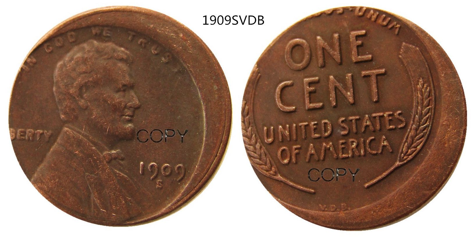 

US Wheat Penny Head Mix 6pcs Different Error with An Off Center Craft Pendant Accessories Copy Coins