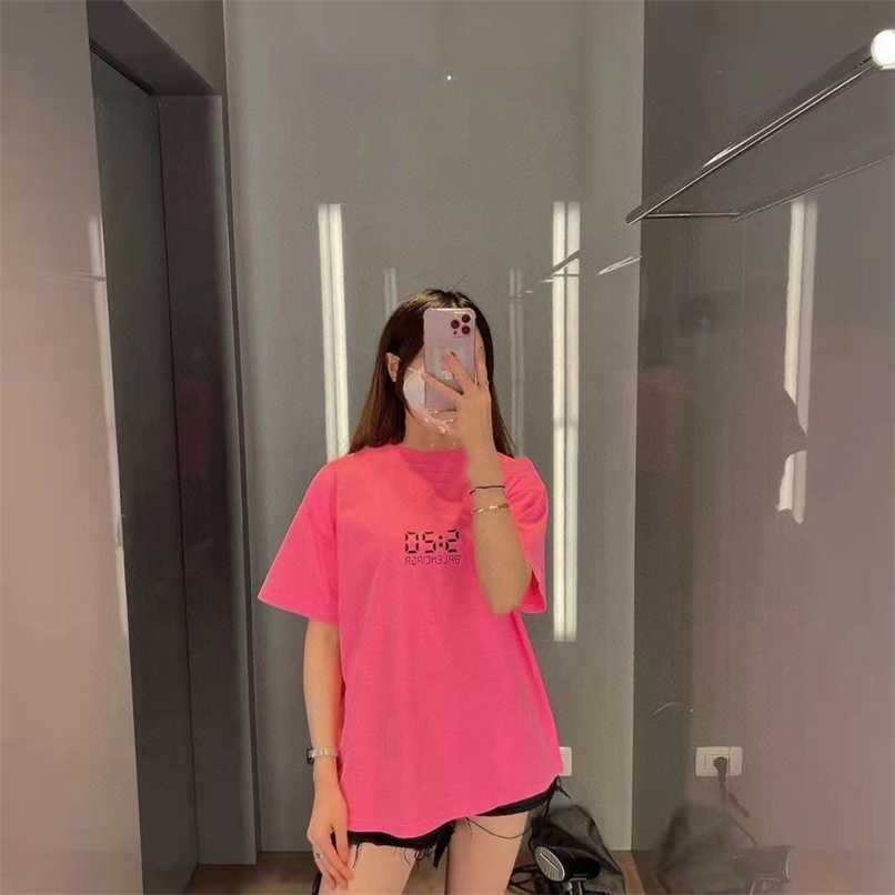 

Designer Balencaigass Mens T-shirts Paris new limited capsule series green letter printing 520 couple short sleeve classic round neck mens and womens Tshirt, White