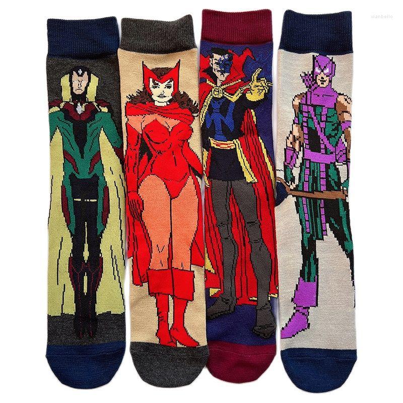 

Men's Socks Autumn Winter Anime Cartoon Man Street Sports Skateboard Middle Tube Unisex, Socks-2