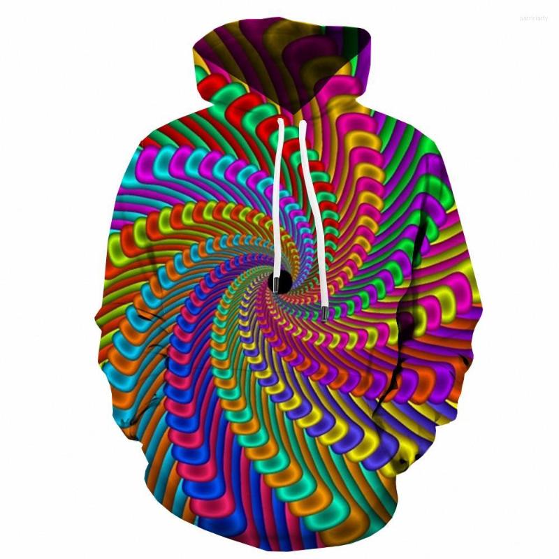 

Men' Hoodies 3d Dizziness Hoodie Men Colorful Print Gradient Hooded Casual Rainbow Hoody Anime Unisex Funny Winter, Wy-aaa2-10346