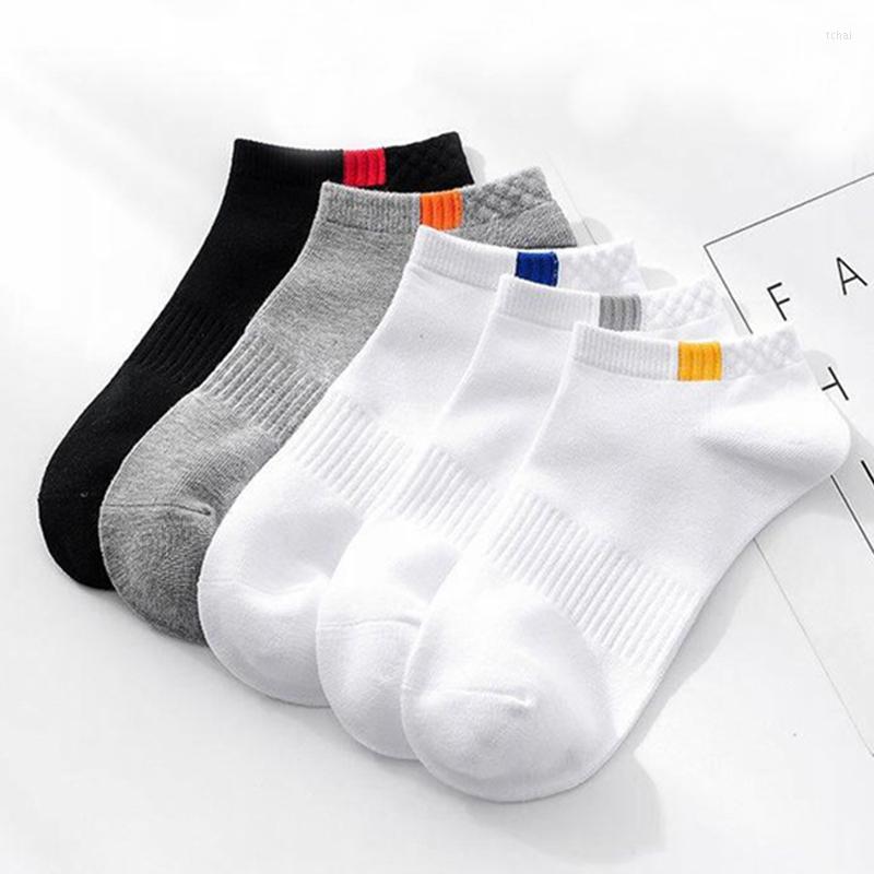 

Men's Socks Casual Fashion Summer Black Men Short White Breathable Sports Boat Cotton Comfortable 10Pieces 5Pairs/lot Male, B-004