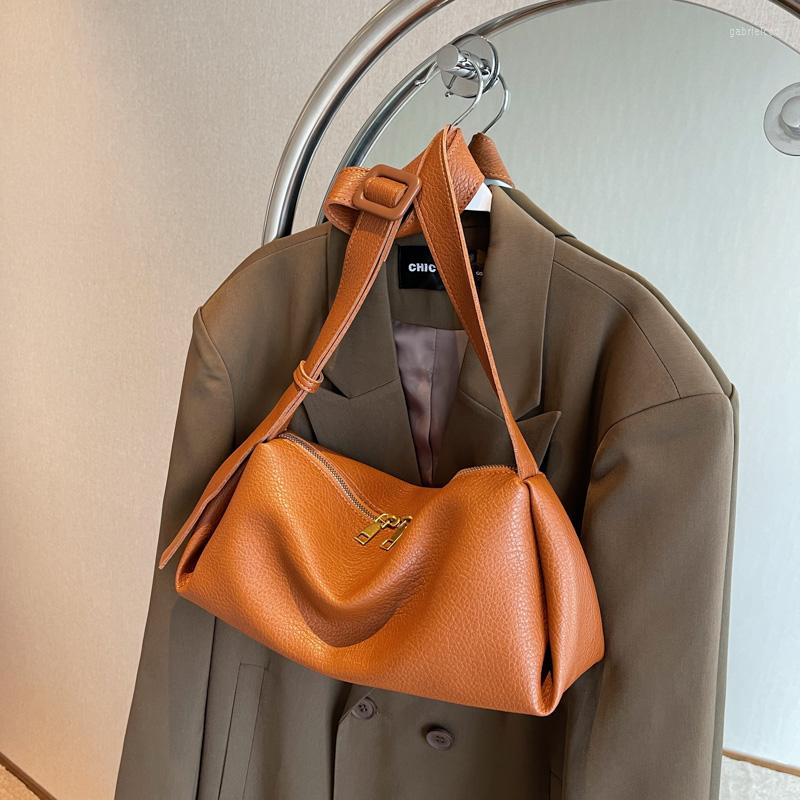 

Evening Bags Trendy Brand Design Handbags And Purses Women Shoulder Crossbody 2022 Vintage Soft PU Leather Ladies Messenger Totes, Khaki