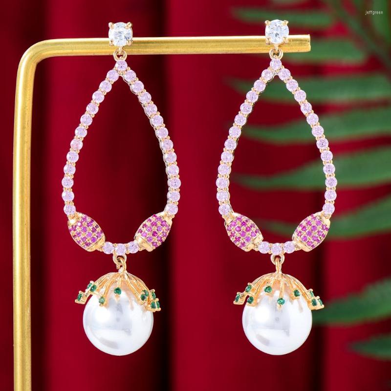 

Dangle Earrings Missvikki Trendy DIY Shiny CZ Pendant For Women Bridal Wedding Girl Daily Surper Jewelry High Quality Romantic
