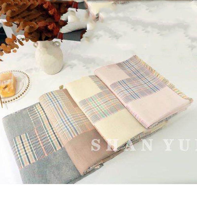 

Scarves Men Women Fine Soft Thermal Scarf Check Plaid Warm Winter Shawl Neck Wrap Long High Quality Combination