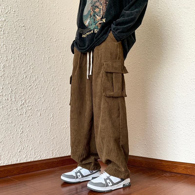 

Men's Pants 2023 Autumn Winter Men Harem Hip Hop Outdoor Male Baggy Jogging Corduroy Fashion Streetwear Men's Trousers L29, Black