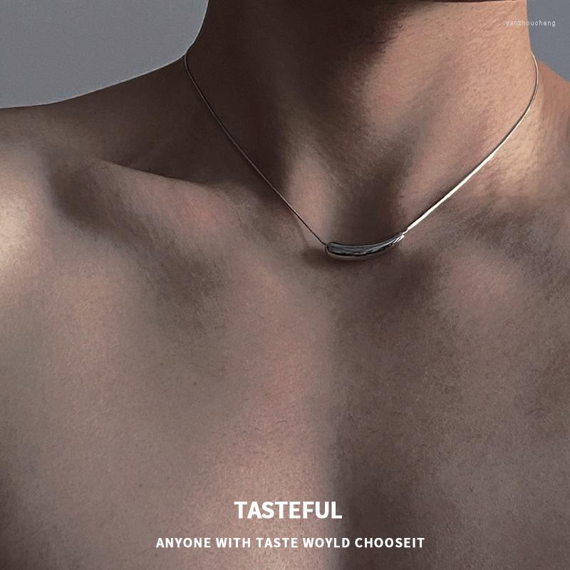 

Choker 2022 Latest Design Fashion Metal Link Chain Pendant Necklaces Silvering Unisex Eggplant Couple