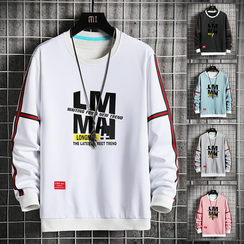 

Men's Hoodies Mens Sweatshirts Print Men Autumn Pullovers Sportswear Man Long Sleeve Sweatshirt Streetwear Tops WY4026, Black