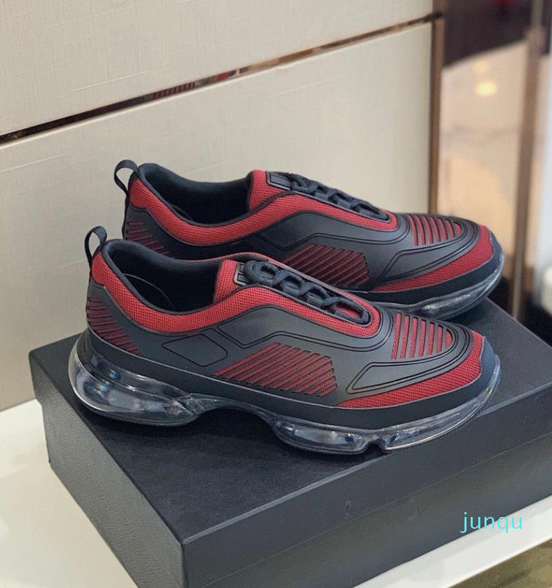 

Famous Brands Cloudbust Air Sneakers Shoes Knit Technical Fabric Transparent Rubber Sole Men Mesh Breathable Casual Walking Fashion Trainer