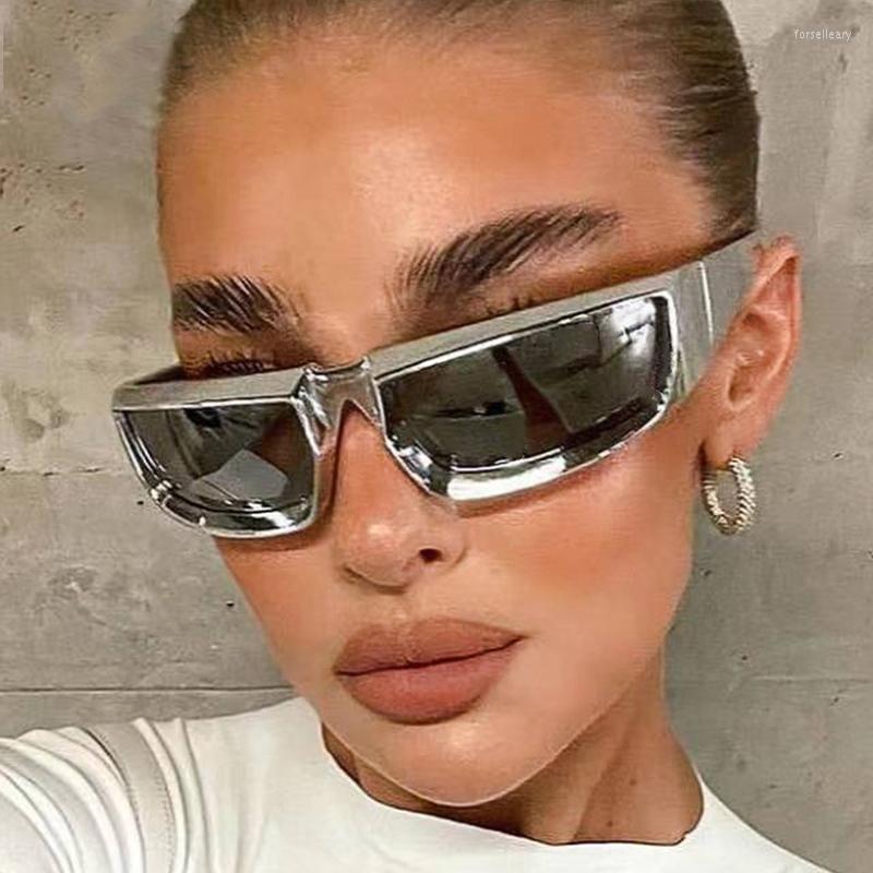 

Sunglasses Vintage Y2K Hip Hop For Women Fashion Brand White Black Gradient 3D Sun Glasses Men Pilot Driving Arch Shades