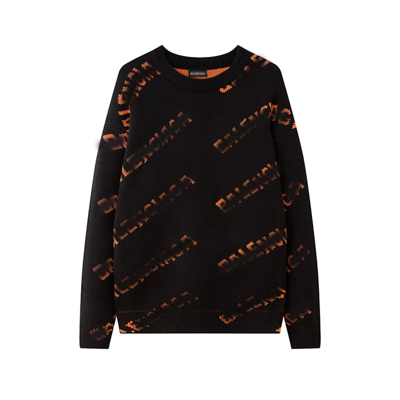 

2022 Winter Fashion Classic Designer Sweaters Mens For Men Women Knitwear Casual all-match Round Neck Sweatshirt Letter Famous Sweater Jumper, Black