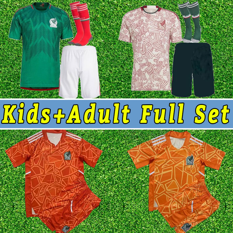 

World 2022 Cup Mexico soccer jersey home away 22 23 CHICHARITO LOZANO DOS SANTOS football shirt Men goalkeeper Full Kit adult kids child Ochoa