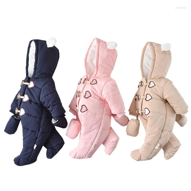 

Clothing Sets Baby Boy Girl Winter Romper Clothes One-Piece Footies Thickened Zipper Warm Infant Polyester Outfit 0-18M Toddler Snowsuit, Khaki