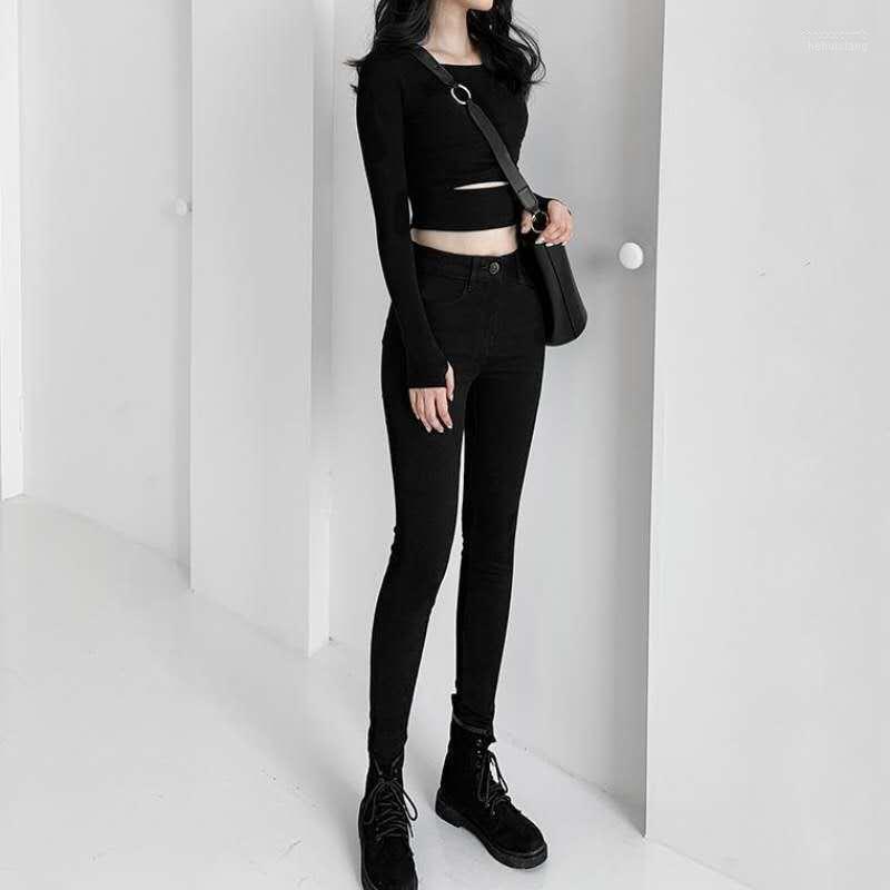 

Women's Jeans Women's 2022 Tight-fitting Stretch And Thin Feet Pencil Pants High-waist, Black