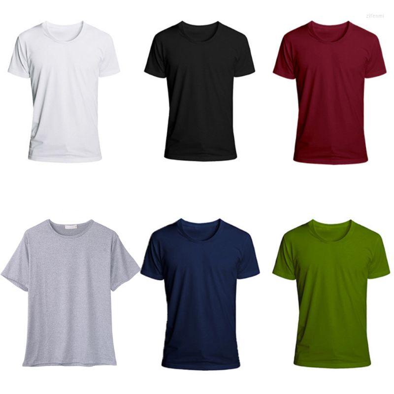 

Men's Suits NO.2-1061 Casual T-shirt Slim Fit Short Sleeve Solid Color Polyester M/L/XL/2XL/3XL, 1066