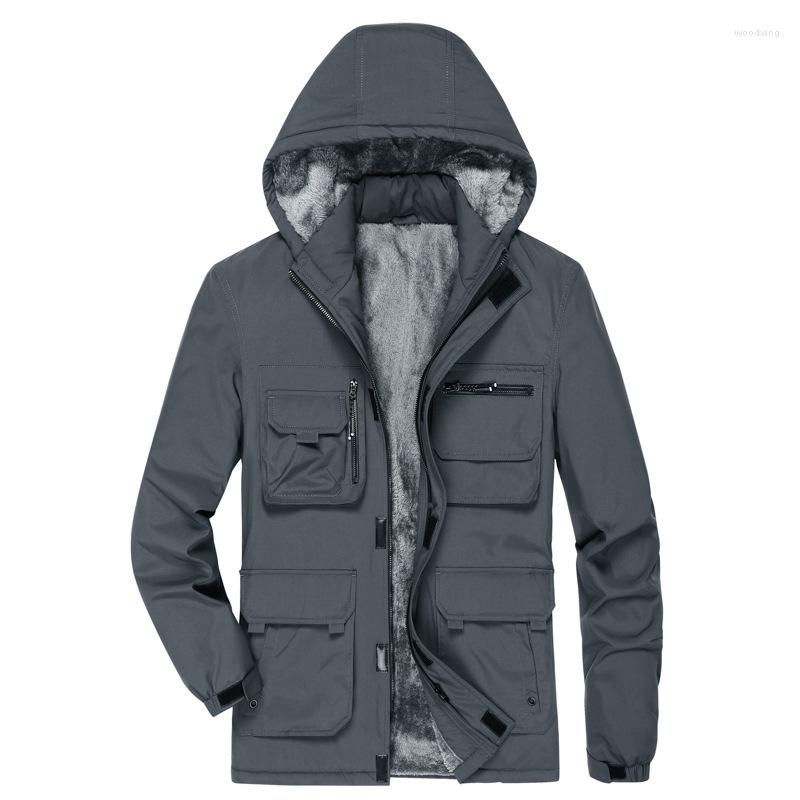 

Men's Tracksuits Autumn And Winter 2022 Multi Pocket Coat Men's Outdoor Mountaineering Fishing Pographer's Vest Loose Work Jacket, Black