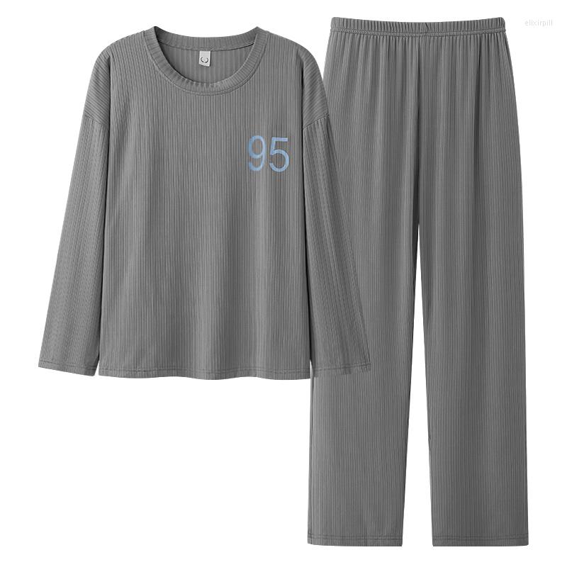 

Men's Sleepwear Autumn Men's Soft Modal Pajamas O-Neck Big Yards -4XL Pajama Sets Casual Sleep&Lounge Pyjamas Male Pijamas Hombre, Fb-y41050