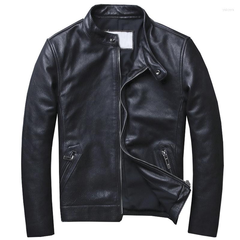 

Women' Leather Biker Mens Genuine Autos Jacket Suede Coat Motocycle Male Real Cow Plus Size 5XL European Style A577, Cow leather black