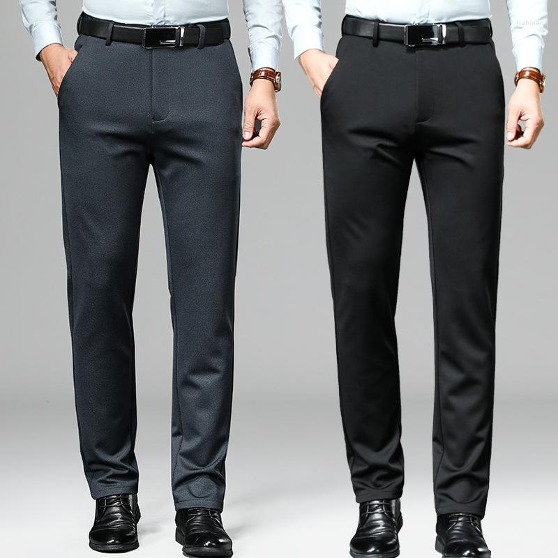 

Men's Suits Autumn And Winter 2022 Youth Men's Casual Suit Pants Slim Straight Korean Business Chief, A201 thick dark grey