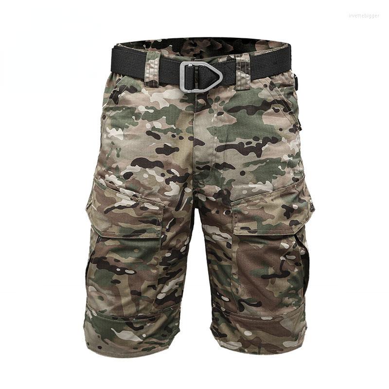 

Men' Shorts 2022 KNIGHT Brand Tactical Men Military Camouflage Short Multi Pocket Summer Breathable Quick-dry Male Casual Pants, Black