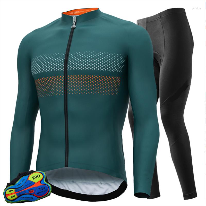 

Racing Sets MTB Clothing Bib Pants Warm Ropa Set Cycling Clothes Men's Jersey Suit Sport Winter Thermal Fleece Riding Bike