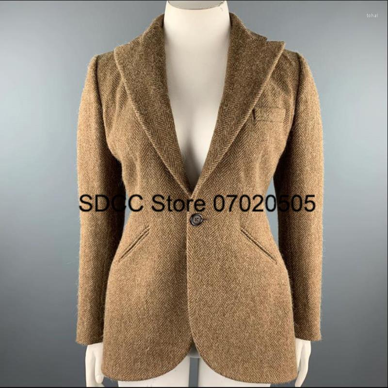 

Women's Suits Women Suit Jacket Herringbone Tattoo Slim Fit Lapel Collar 1 Button Commuter Office Shopping Lady Blazer Coat, Green