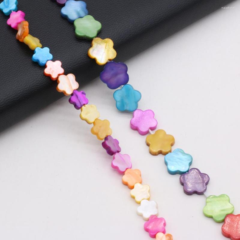 

Beads Natural Freshwater Shell Beaded Plum Bossom Mix Color Loose Spacer For DIY Jewerly Necklace Bracelet Accessories