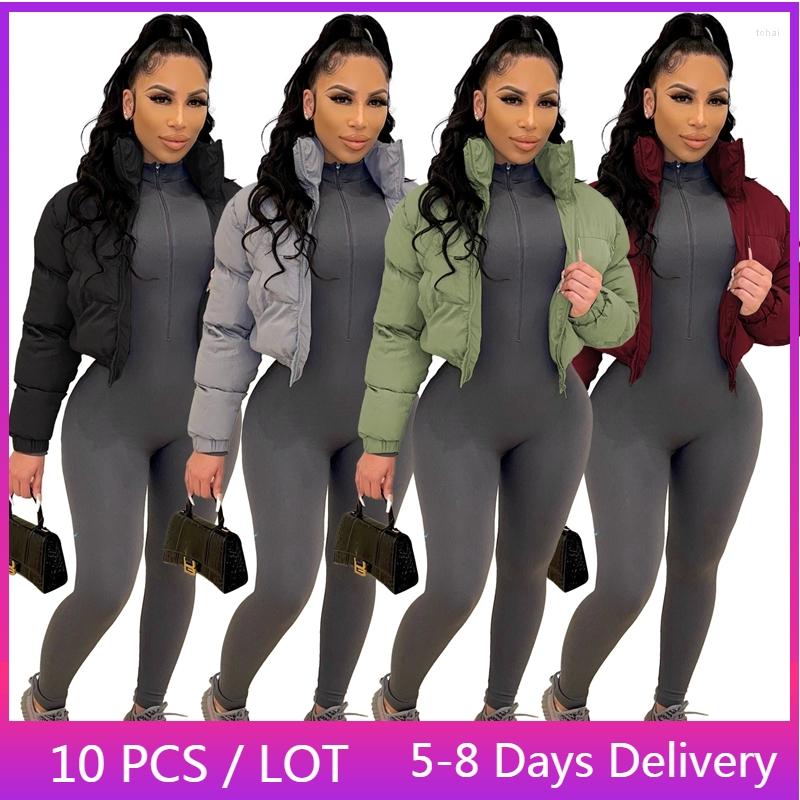 

Women' Trench Coats Wholesale Items Outerwear Puffer Jacket Women Clothing Winter Clothes Solid Short Coat Thick Warm Down, Black