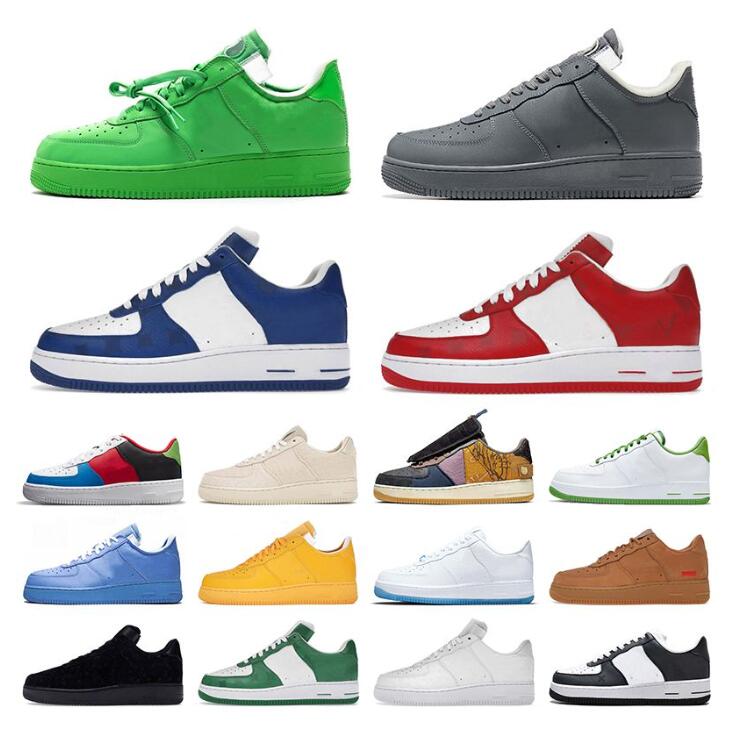 

2023 Basketball Shoes Sports Sneakers Trainers Paisley Black Cactus Jack Air Beige Force White Utility Volt Triple Black Airforces 1, 18