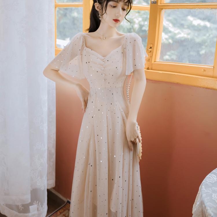 

Casual Dresses Women Summer Long Skirt Mesh Chiffon Hepburn Dress Vestido De Mujer Femme Robe, 02