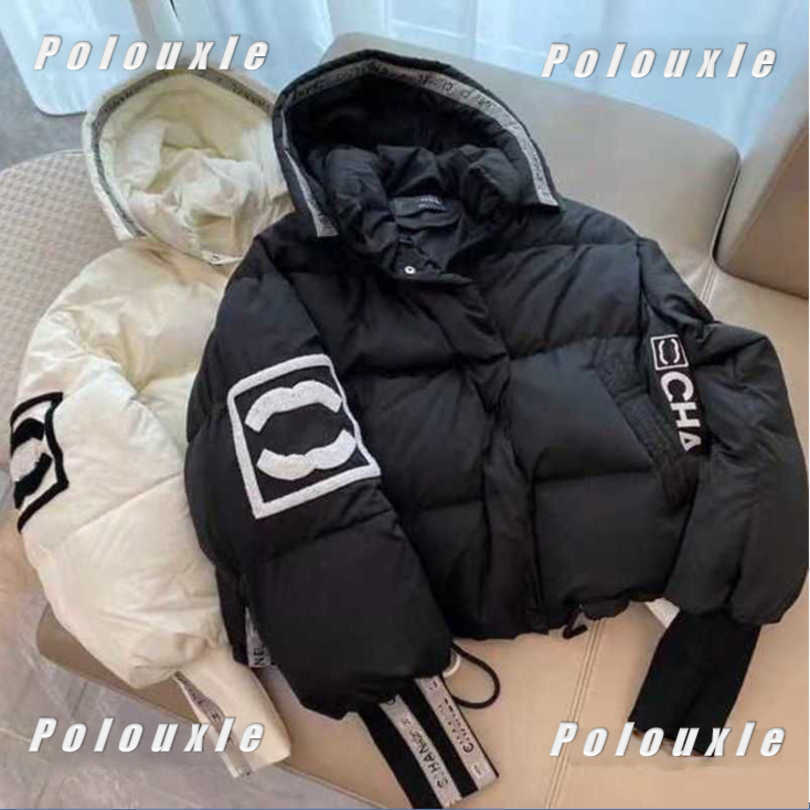 Veste de concepteur de femmes Veste en bas d'automne et d'hiver Vestes bouffantes pour les hommes broderie C revers ￠ capuche zipper d￩contract￩