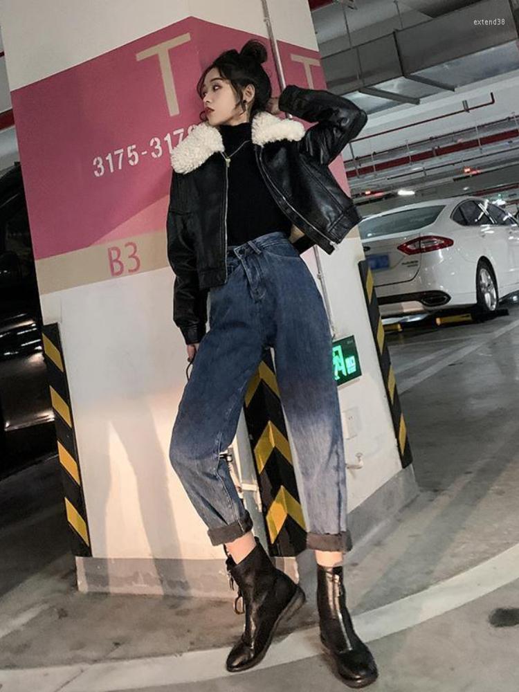 

Women' Leather Korean Version Of Loose Fit PU Jacket Women' 2022 Autumn And Winter Motorcycle Short Coats T389, Black