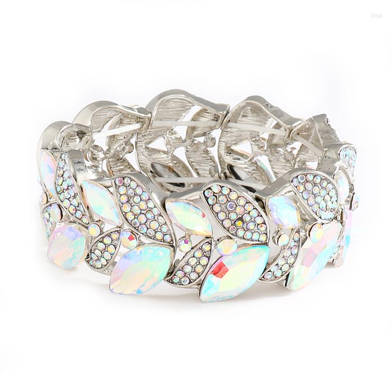 

Strand In Europe And America Fashion Versatile Handwear Colorful Gem Crystal Glass Elastic Bracelet