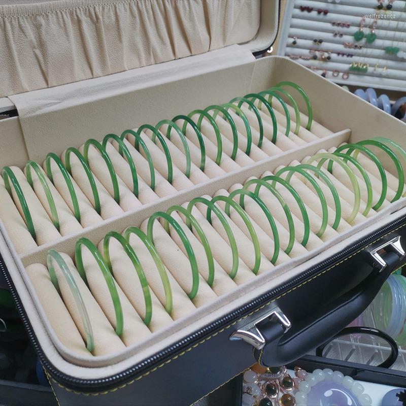 

Bangle Agate Jingle Bracelet Emerald Green Chalcedony Lake Water Grass Very Thin Bar Pair Vintage