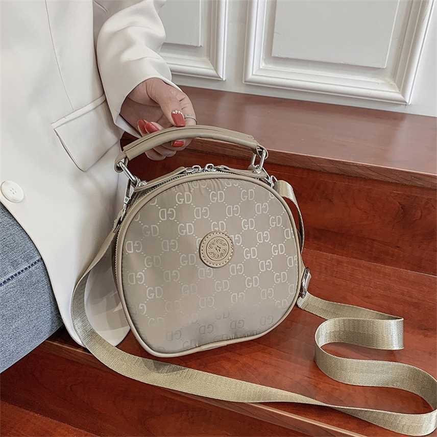 

Luxury Designer Bag women's bag new fashion large capacity sling single shoulder light versatile style Oxford cloth messenger, Khaki