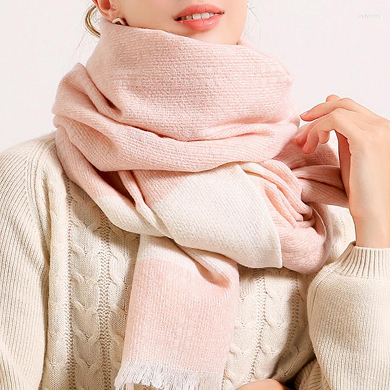 

Scarves Winter Cashmere Scarf Women Warm Shawls And Wraps For Ladies 2022 Brand Foulard Femme Soft Large Faux Gift