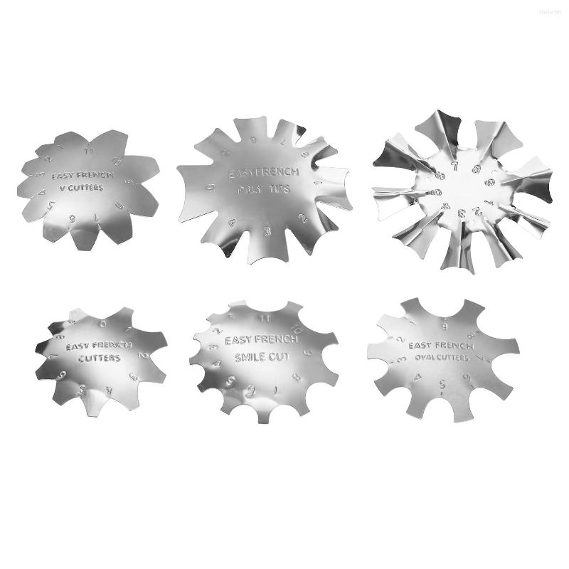 

Nail Art Kits 6pcs Molding Templates Plate DIY Stainless Steel French Manicure Fingernail Making Template
