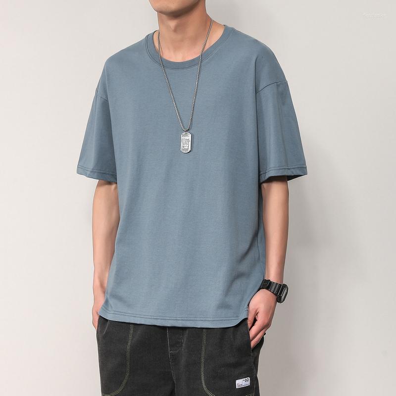 

Men's Suits NO.2-7073 Summer Short Sleeve Mens T Shirt Fashion Basic Solid O-Neck Men Casual Cotton Soft Touch Slim Top Tees, 7073-3