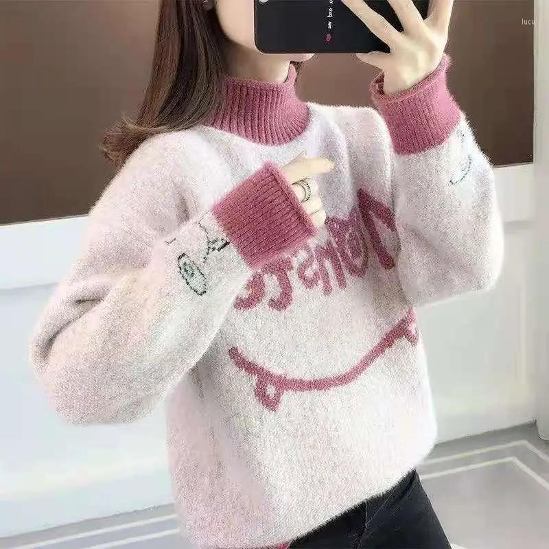 

Women' Sweaters Autumn Winter Clothes Women Casual Korean Fashion Long Sleeve Pullover Tops Cartoon Kawaii Sweet Warm Ladies Knitted, 03