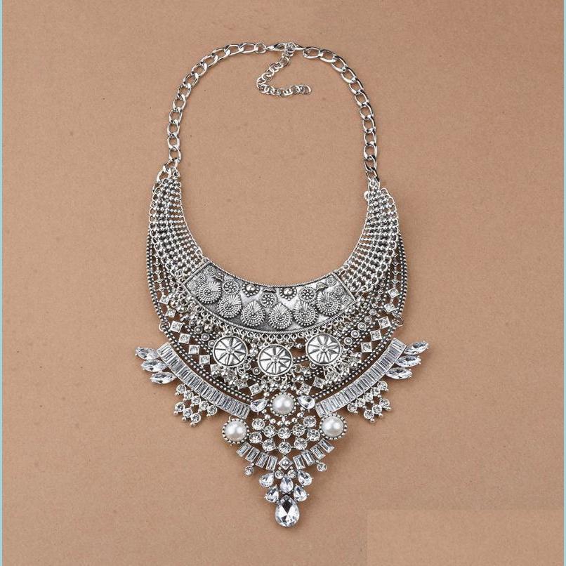 

Chokers Chokers Vintage Anti Sier Tone Long Boho Statement Necklace Bohemian Jewelry Chunky Bib Collar Necklaces For Women Drop Deli Dhe7C