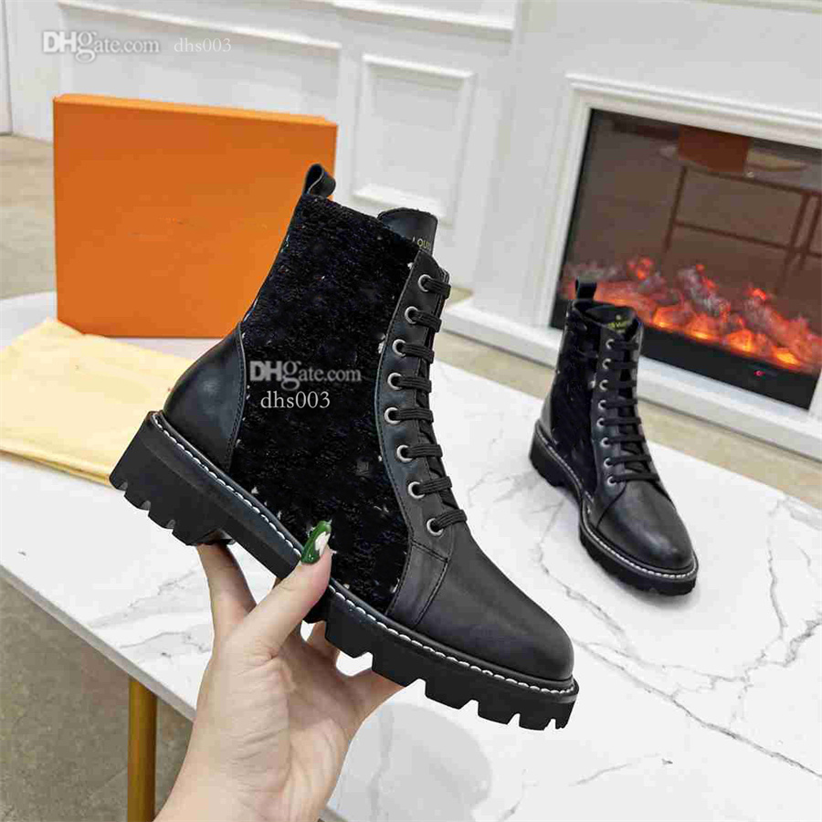 

Top Designer Ankle Boots Fashion Leather Booties Viutonity Woman Martin Boot Louiseity Band Luxury Winter Women SDFDDD, 11