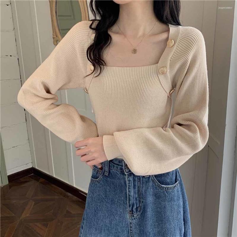 

Women's Sweaters Autumn Ladies All-match Sweater Knitted Cardigan 2022 Long Sleeve Chic Solid Color Top Women, Black