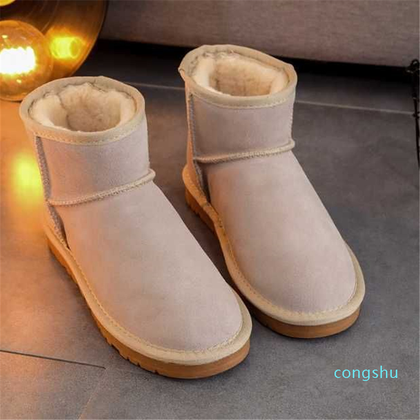 

Mini Boots Snow Boots Winter Leather Boot Women 'S Classic Man And Womens 5---13 Us Size, Pink