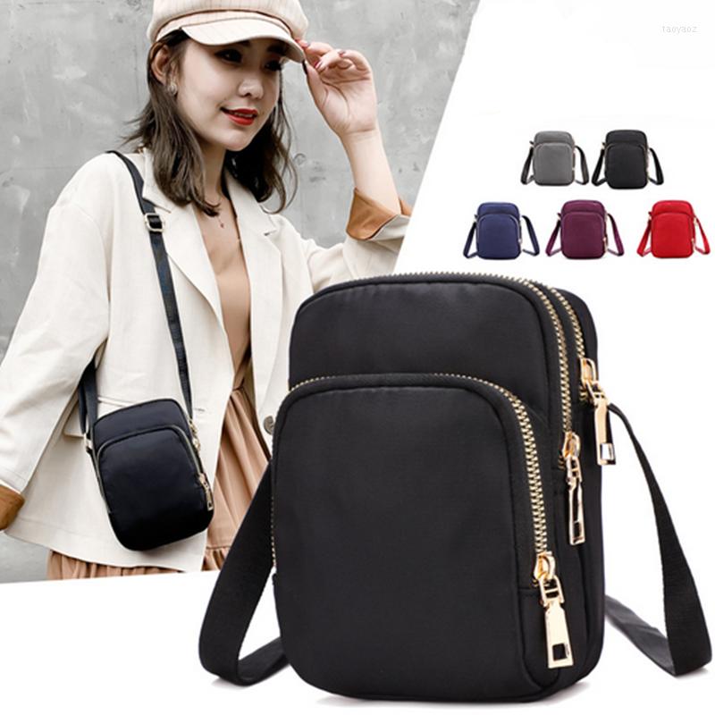 

Evening Bags LKEEP Fashion Women Crossbody Zipper Mobile Phone Shoulder Bag Lady Female Multifunction Handbag Wrist Purse 2022, Black