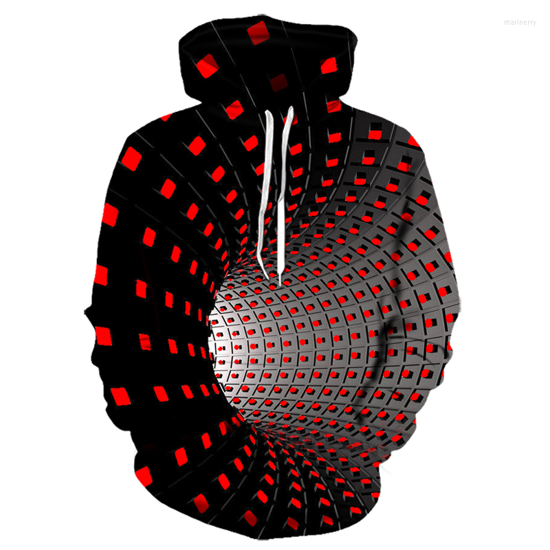 

Men's Hoodies Spring Unisex 3D Printed Red Square Casual Men Women Couple Hoodie, 13